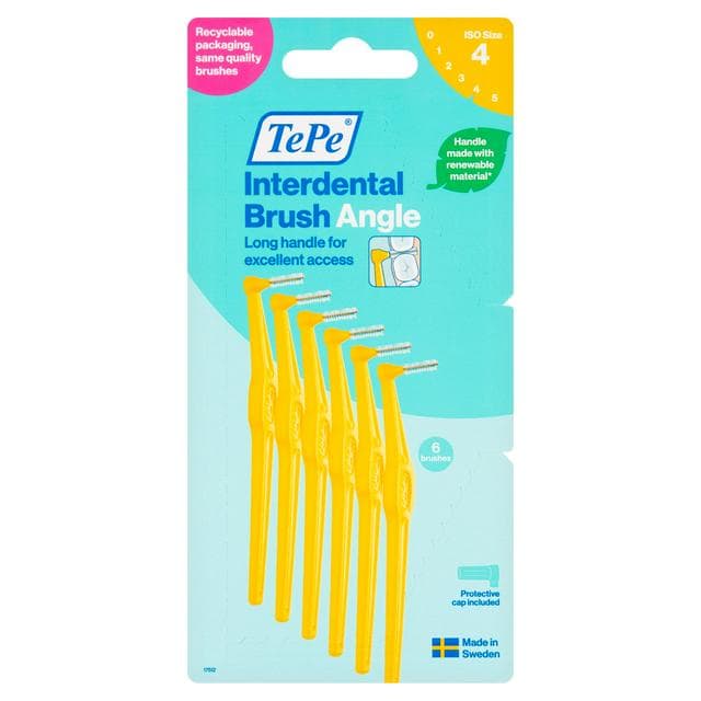 Tepe Angle Interdental Brush 0.7mm Size 4 x6 - gallery image 1