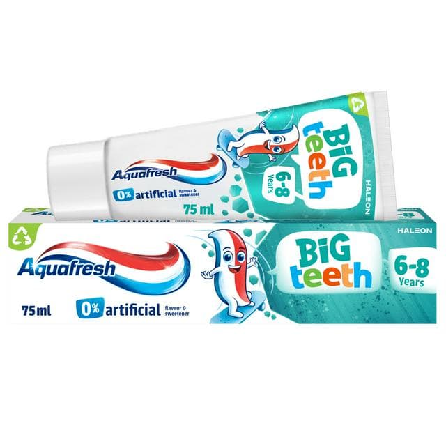 Aquafresh Kids Big Teeth Toothpaste 6-8 Years 75ml - gallery image 1