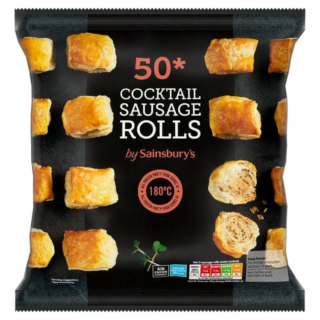 Sainsbury's Cocktail Sausage Rolls x50 800g - gallery image 1
