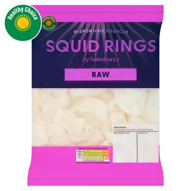 Sainsbury's Frozen Raw Squid Rings 300g - gallery image 1
