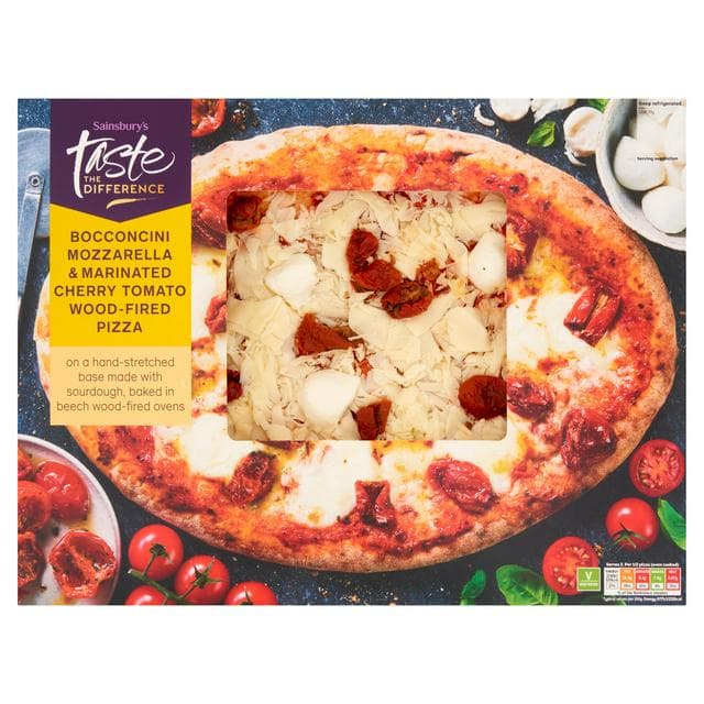 Sainsbury's Mozzarella & Cherry Tomato Pizza, Taste the Difference 484g - gallery image 1