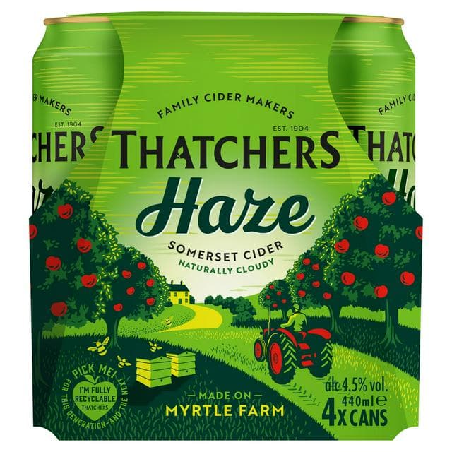 Thatchers 4 x 440ml Haze Apple Cider - gallery image 1