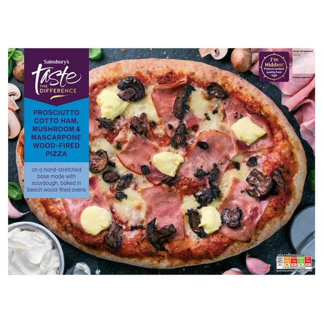 Sainsbury's Prosciutto Mushroom & Mascarpone Pizza, Taste the Difference 480g - gallery image 1