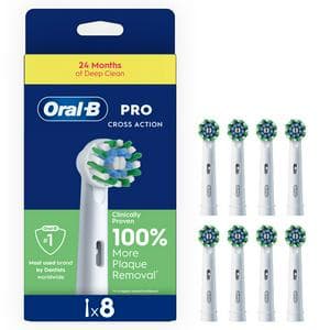 Oral-B Cross Action Replacement Electric Toothbrush Heads x8