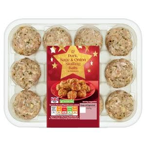 Sainsbury's British Pork Sage & Onion Stuffing Balls x12 360g