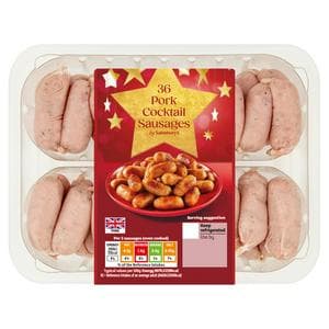 Sainsbury's 36 x Pork Cocktail Sausages 510g