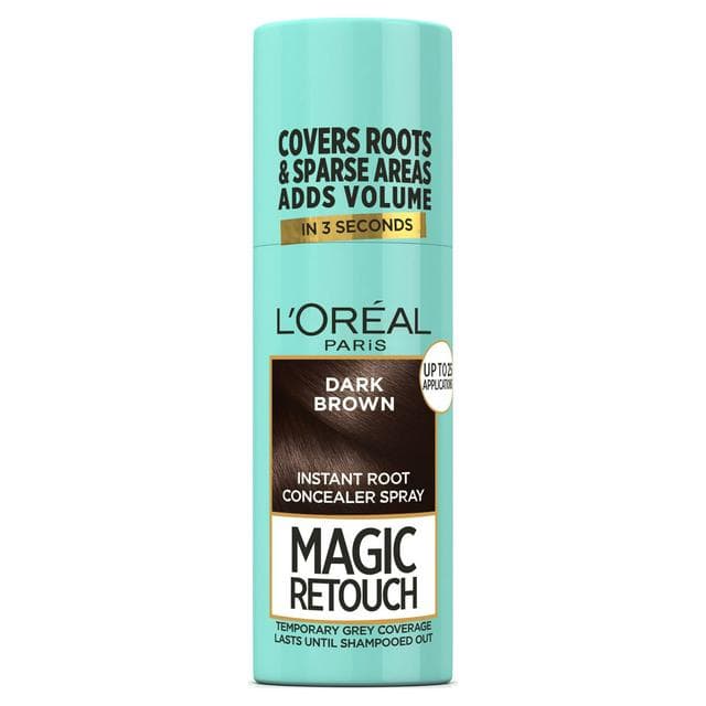 L'Oreal Paris Magic Retouch Temporary Instant Grey Root Concealer Spray Dark Brown - gallery image 1