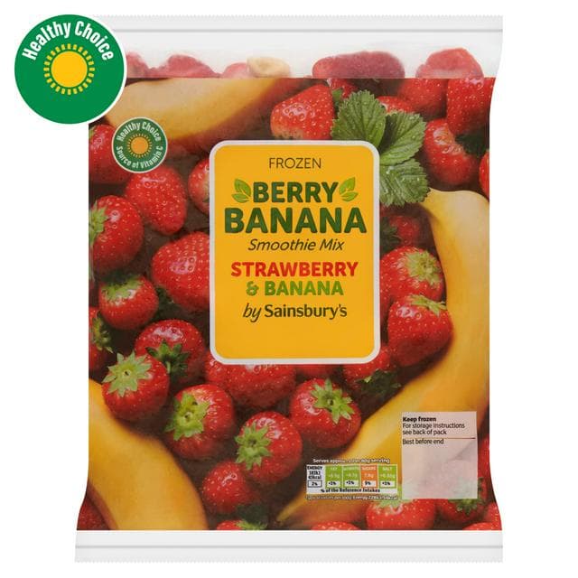 Sainsbury's Frozen Berry Banana Smoothie Mix Strawberry & Banana 450g - gallery image 1