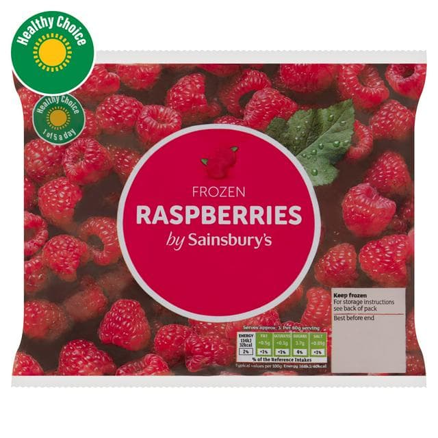 Sainsbury's 315g Frozen Raspberries - gallery image 1