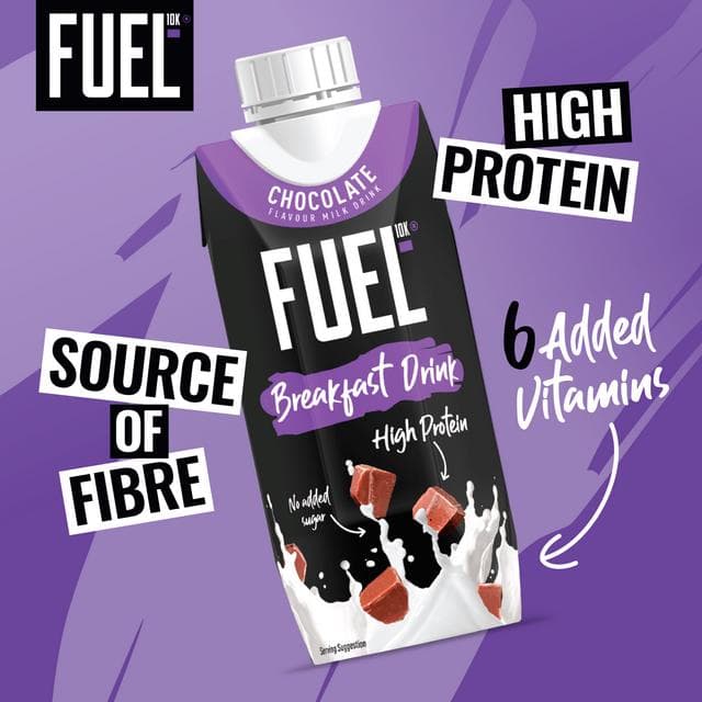 FUEL10K 330ml On the Go Ready to Drink Breakfast High Protein Chocolate Milk Shake - gallery image 2