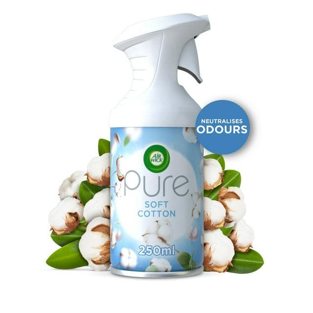 Air Wick Soft Cotton Pure Aerosol Air Freshener 250ml - gallery image 1