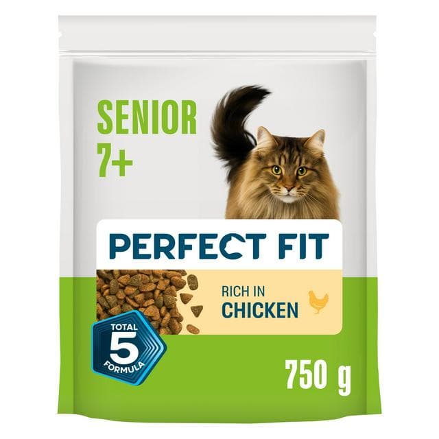 Perfect Fit Advanced Nutrition Senior Complete Dry Chicken Cat Food 750g - gallery image 1
