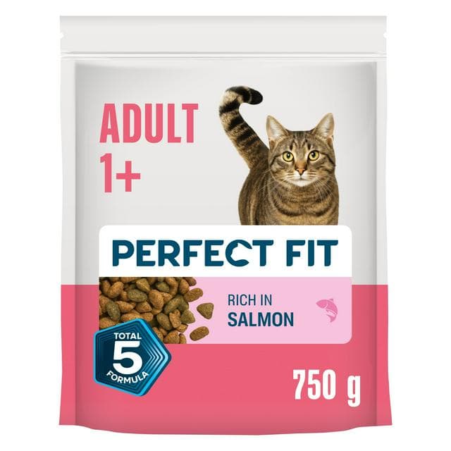 Perfect Fit Advanced Nutrition Adult Complete Dry Salmon Cat Food 750g - gallery image 1