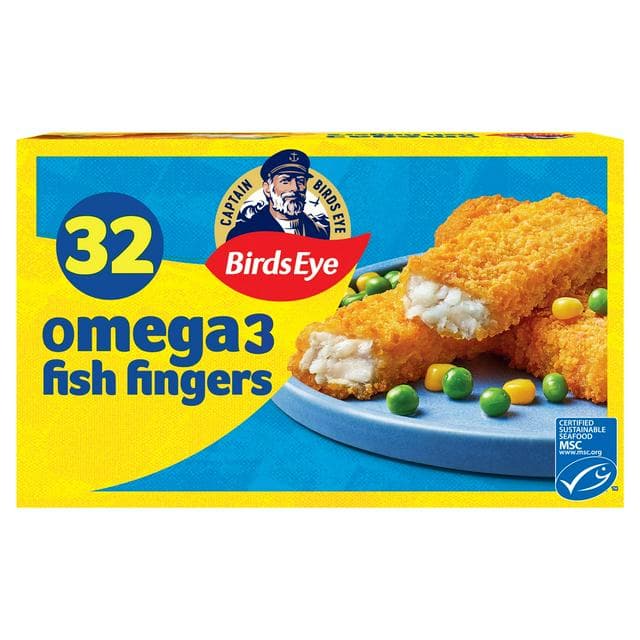 Birds Eye 32 x Omega 3 Breaded Fish Fingers 896g - gallery image 1