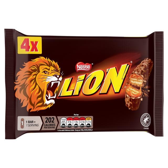 Lion Milk Chocolate Bar Multipack x4 42g - gallery image 2