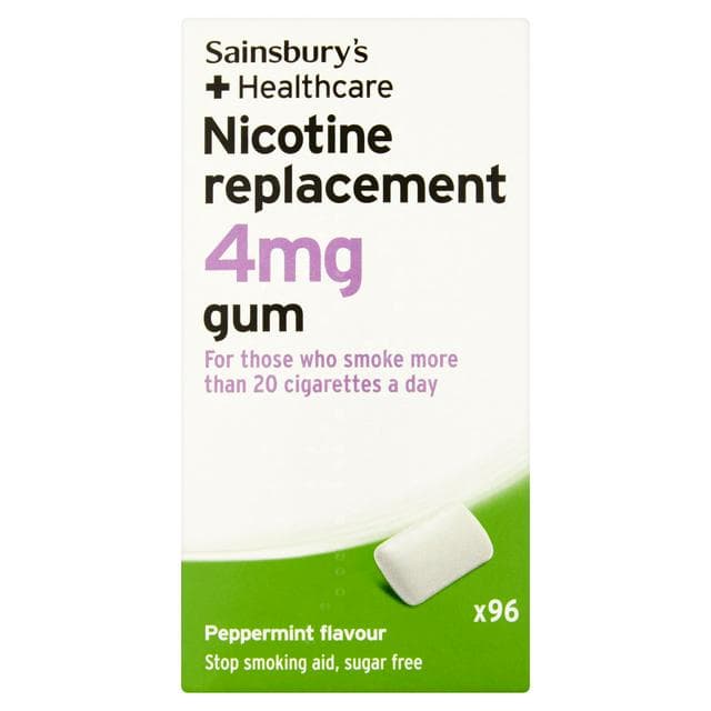 Sainsbury's Healthcare Nicotine Replacement 4mg Gum x96 - gallery image 1