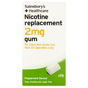 Sainsbury's Healthcare Nicotine Replacement 2mg Gum x96