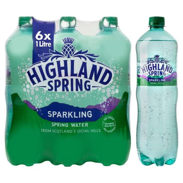 Highland Spring Sparkling Spring Water 6x1L - gallery image 2