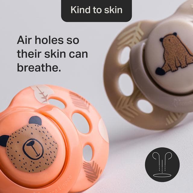 Tommee Tippee Closer to Nature Fun Style x2 Orthodontic Soothers 18-36m - gallery image 5