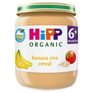 HiPP Organic Banana Rice Cereal Baby Food Jar 6+ Months 125g