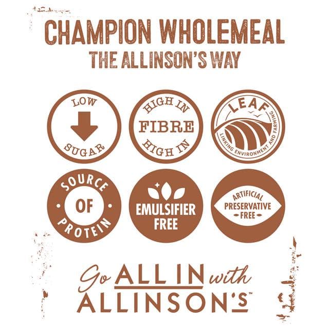Allinson's The Champion Medium Sliced Wholemeal Bread 650g - gallery image 2