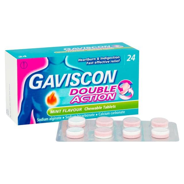 Gaviscon Double Action Heartburn & Indigestion Mint Tablets x24 - gallery image 2