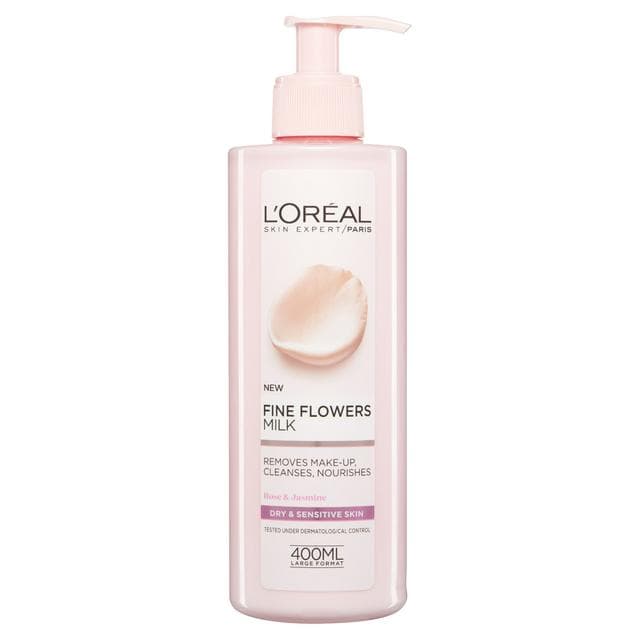 L'Oreal Paris Fine Flowers Cleansing Milk Sensitive Skin 400ml - gallery image 1