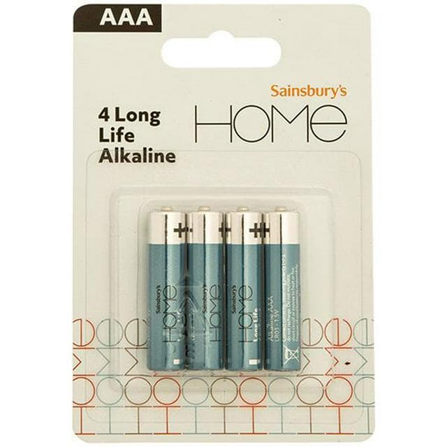 Sainsbury's Home Extra Long Life AAA4 Alk Batteries - gallery image 1