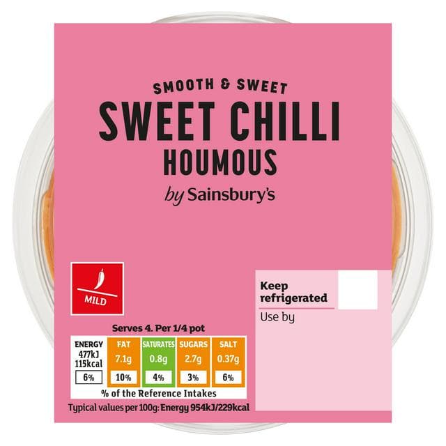 Sainsbury's Sweet Chilli Houmous 200g - gallery image 1