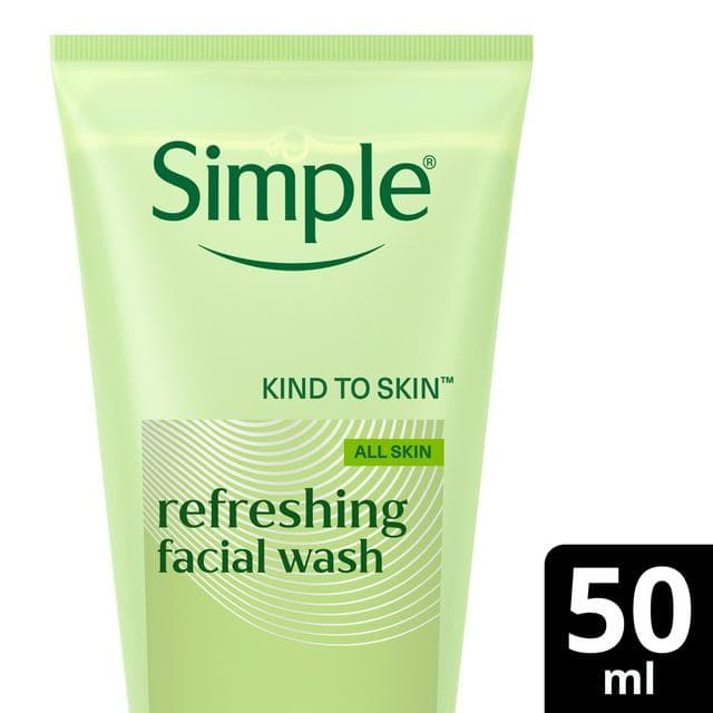 Simple Kind to Skin Refreshing Facial Wash Gel Cleanser Travel Size 50ml - gallery image 1