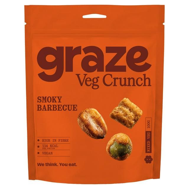 Graze Smoky BBQ Crunch Mix Sharing Bag Snack 100g - gallery image 1