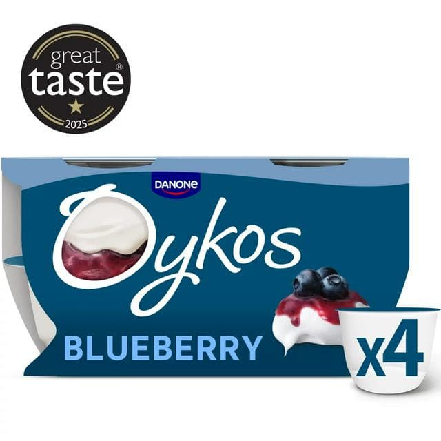 Oykos Blueberry Luxury greek Style Yogurt 4x110g - gallery image 1