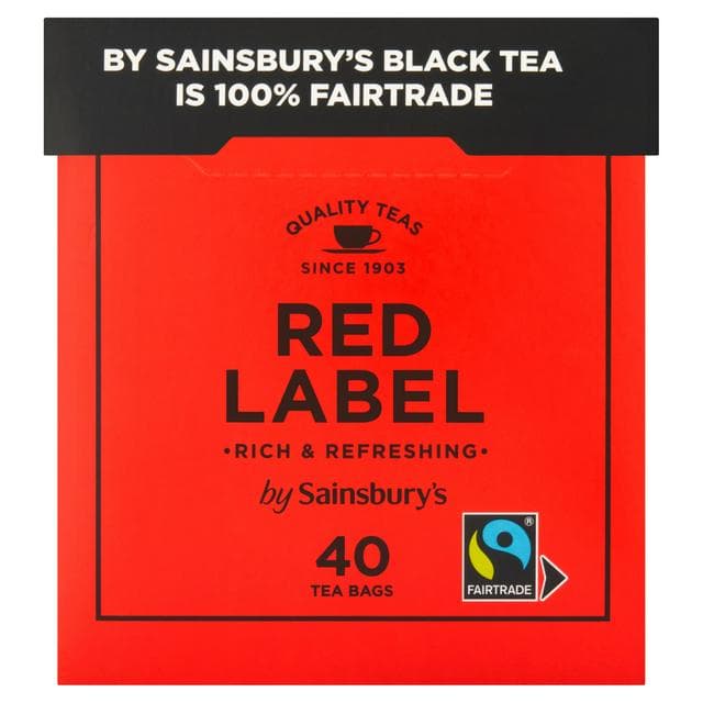Sainsbury's Red Label Fairtrade Tea Bags x40 125g - gallery image 1