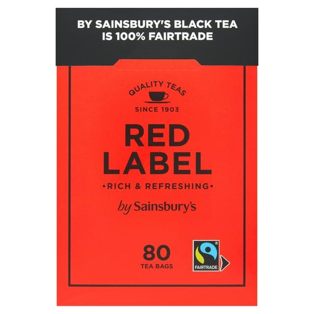Sainsbury's Red Label Fairtrade Tea Bags x80 250g - gallery image 1
