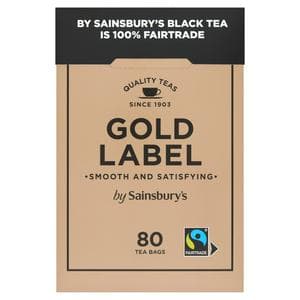 Sainsbury's Gold Label Fairtrade Tea Bags x80 250g