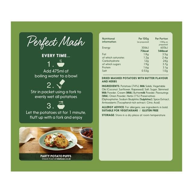 Idahoan Perfect Mash, Butter & Herb 109g - gallery image 2