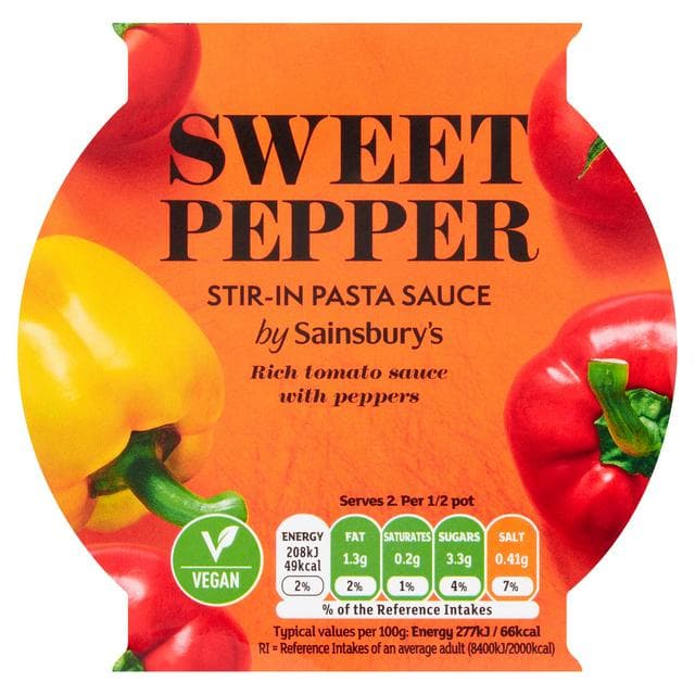 Sainsbury's Sweet Pepper Stir-In Pasta Sauce 150g - gallery image 1