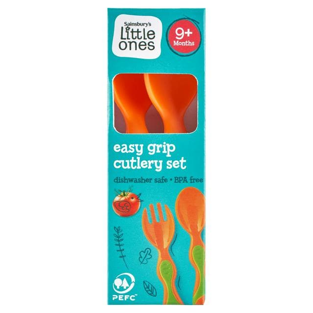 Sainsbury's Little Ones Easy Grip Cutlery Set 9+ Months - gallery image 1