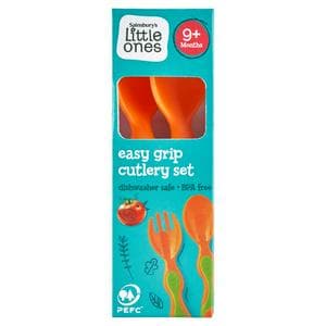 Sainsbury's Little Ones Easy Grip Cutlery Set 9+ Months