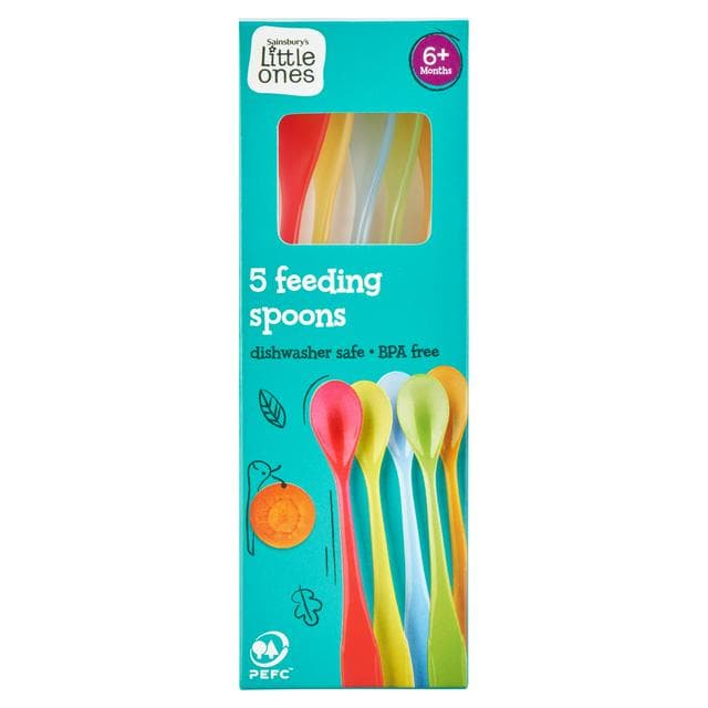 Sainsbury's Little Ones 5 Feeding Spoons 6+ Months - gallery image 1
