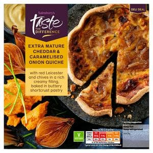 Sainsbury's Extra Mature Cheddar & Caramelised Onion Quiche, Taste the Difference 400g