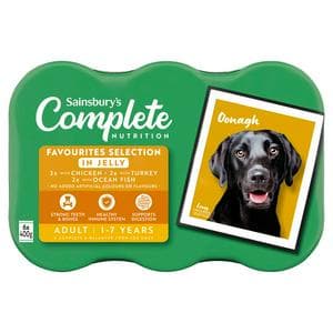 Sainsbury's Adult Dog Food Complete Nutrition Favourites Selection in Jelly 6x400g