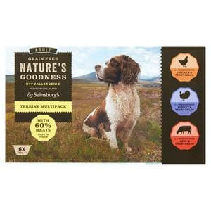Sainsbury's Nature's Goodness Hypoallergenic Recipe Adult Dog Food Terrine 6x395g
