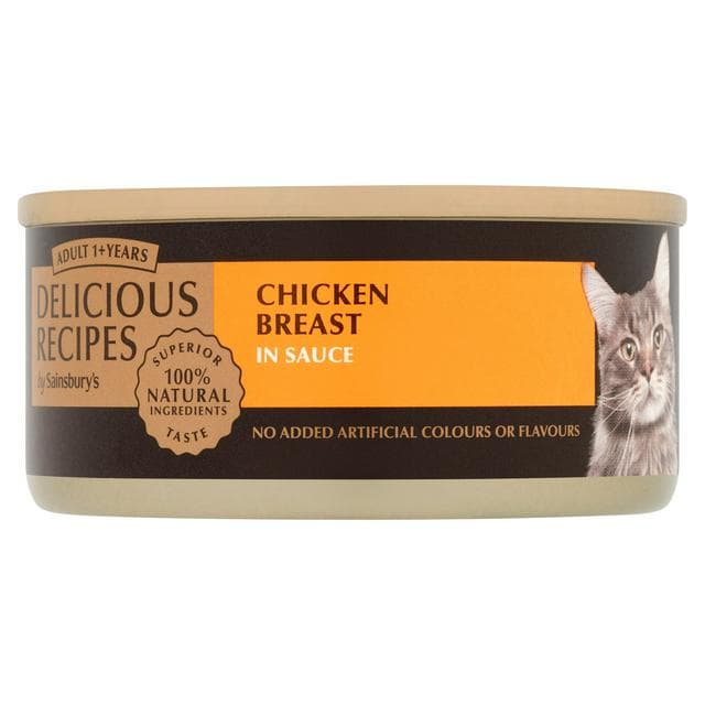 Sainsbury's Delicious Recipes 1+ Chicken Breast Adult Cat Food 70g - gallery image 1