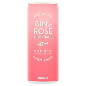 Sainsbury's Gin & Rose Lemonade 250ml