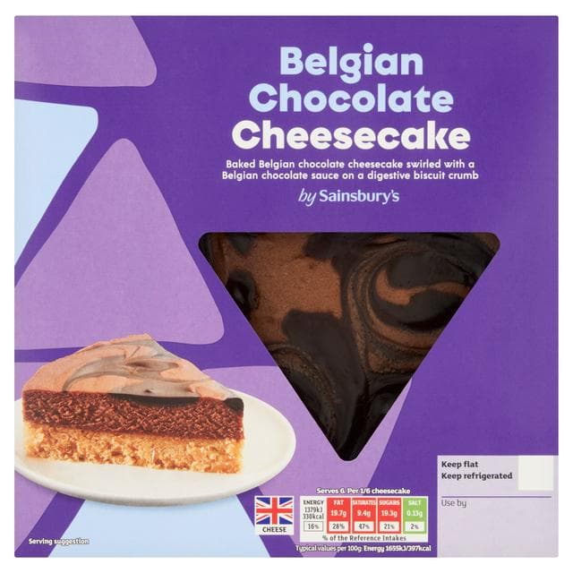 Sainsbury's Belgian Chocolate Cheesecake Dessert 500g - gallery image 1
