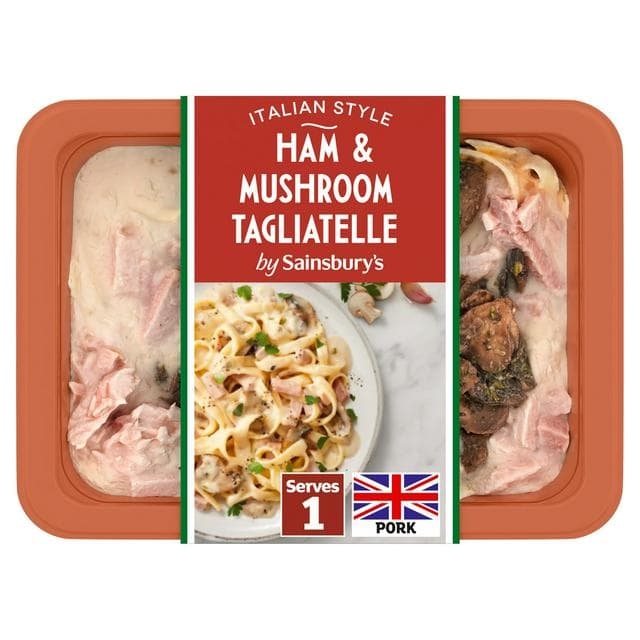 Sainsbury's Ham & Mushroom Tagliatelle Ready Meal For 1 400g - gallery image 1