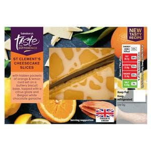 Sainsbury's St Clement's 2 x 96g Cheesecake Slices, Taste the Difference