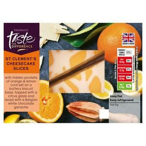 Sainsbury's St Clement's 2 x 96g Cheesecake Slices, Taste the Difference
