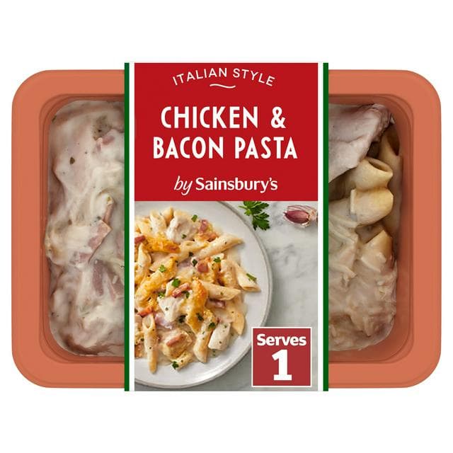 Sainsbury's Chicken & Bacon Pasta Ready Meal For 1 400g - gallery image 1